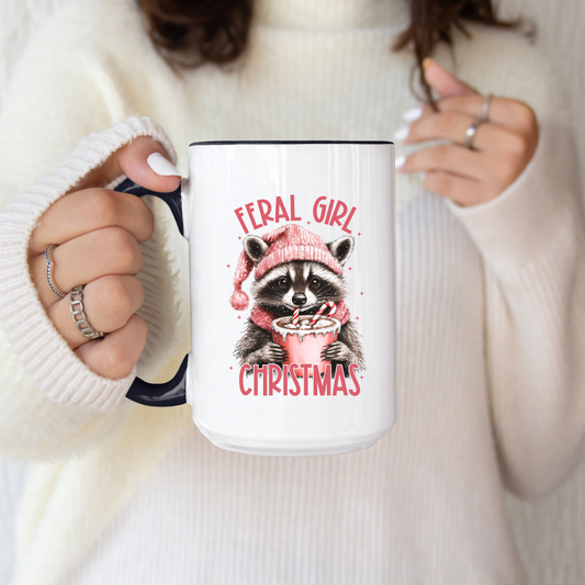 Feral Girl Christmas Mug