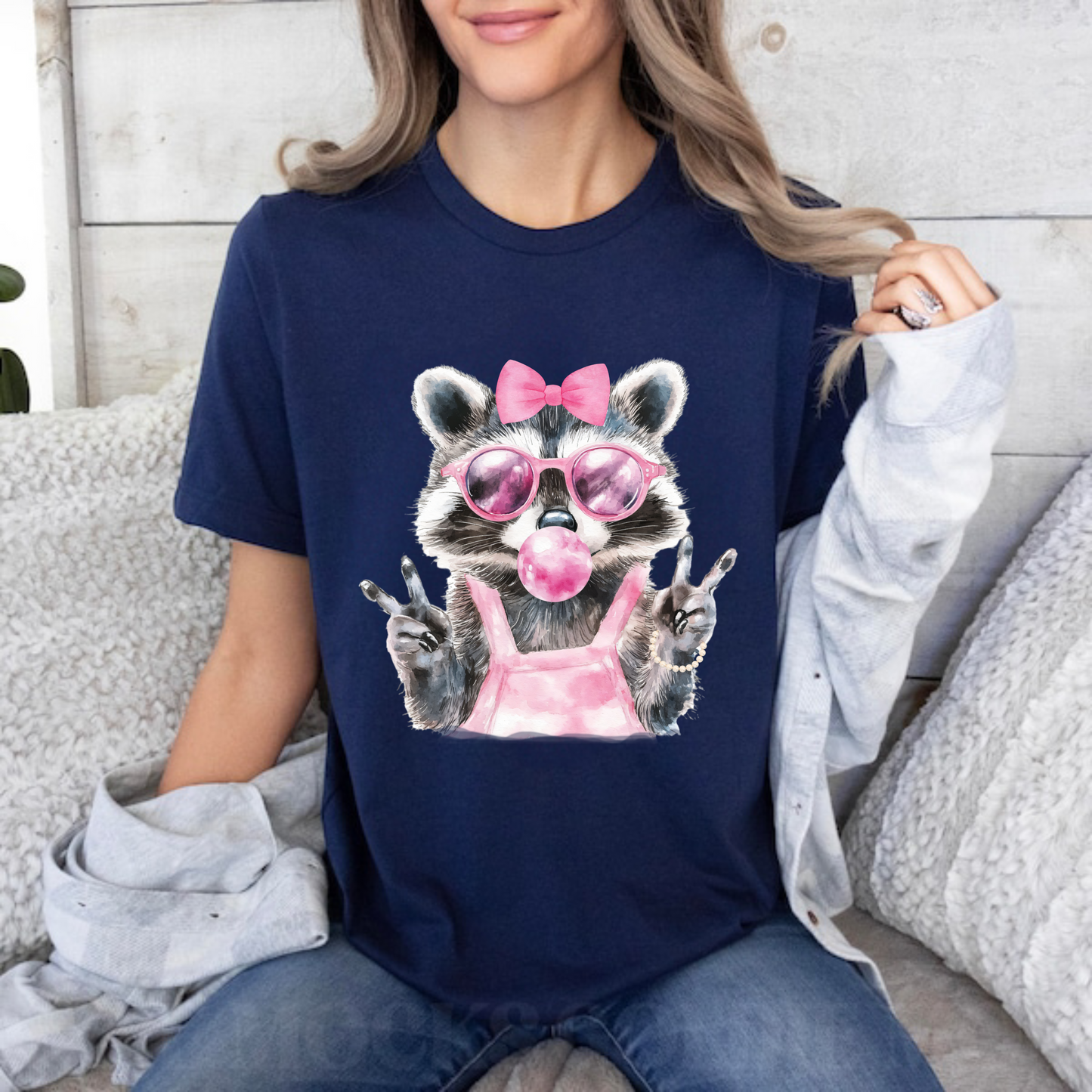 Bubblegum Raccoon Tee