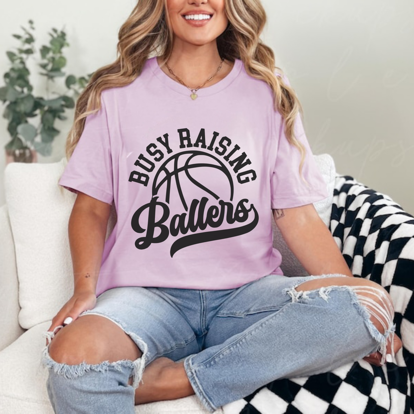 Busy Raising Ballers- Basketball Tee