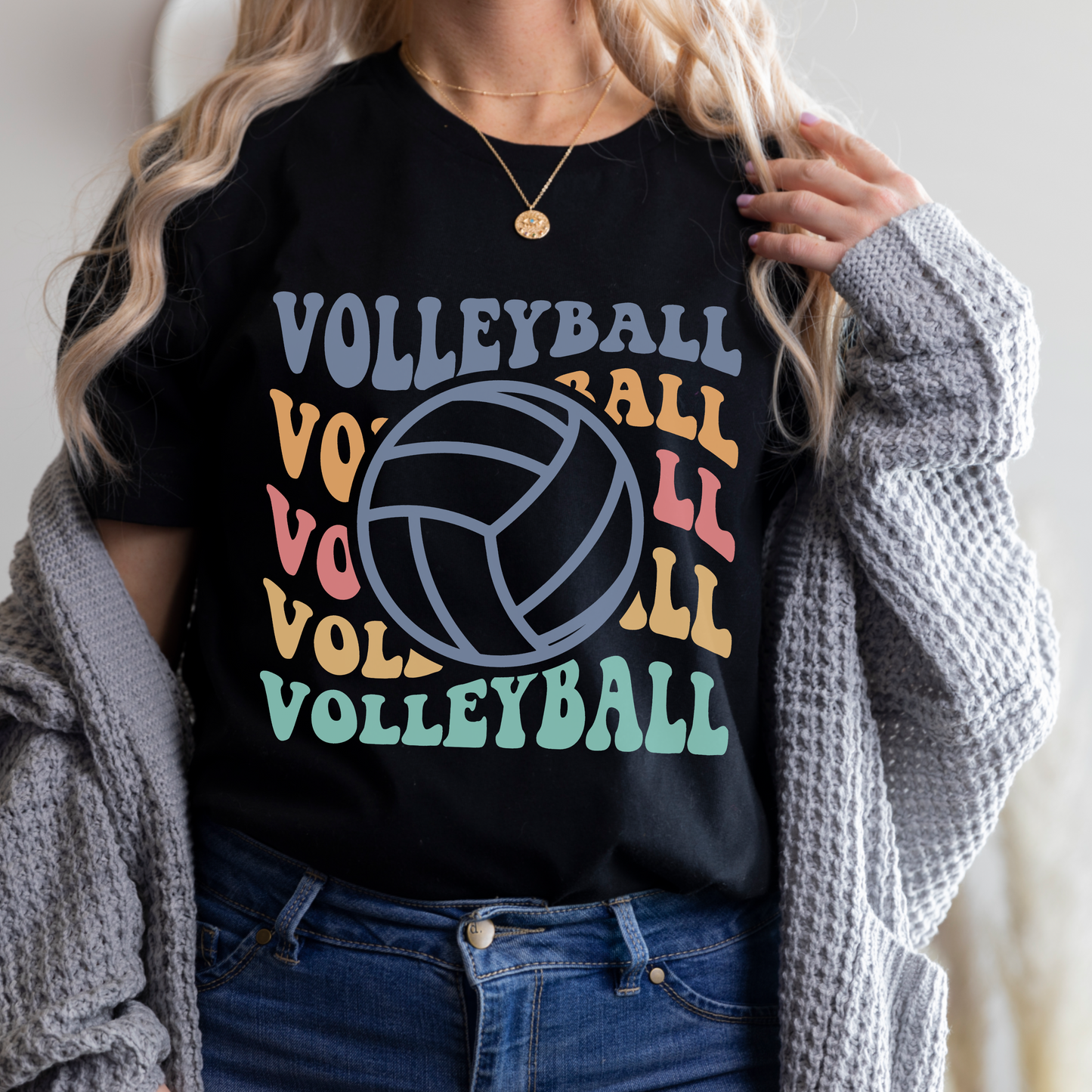 Volleyball Colourful Tee