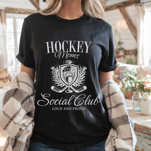 Hockey Moms Social Club Tee